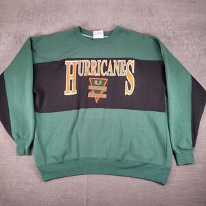 Crable Sportswear Y2K Miami Hurricanes Sweatshirt Pullover Crewneck XL‎